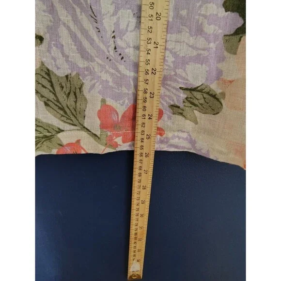 Joie Women Top Floral Multicolor Linen Comfy Summer Casual Nautical Plus Sz 1X - Picture 4 of 6